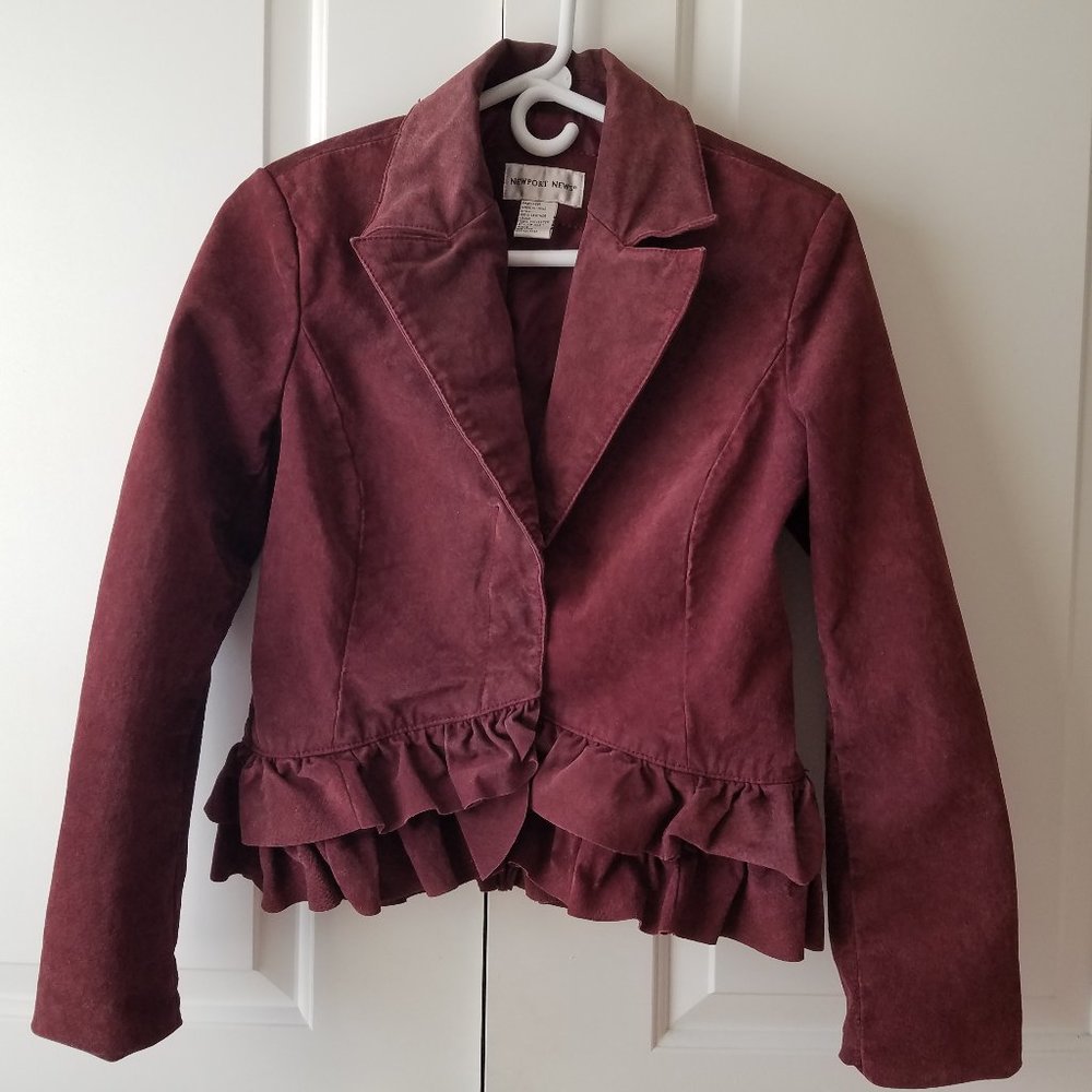 Lovely jacket made of genuine leather - suede. Vintage.